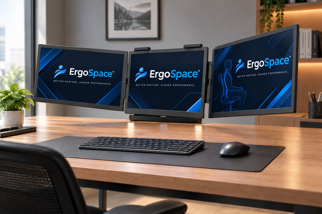 ErgoDual Pro™ – Station Triple Écran Portable 14" pour PC